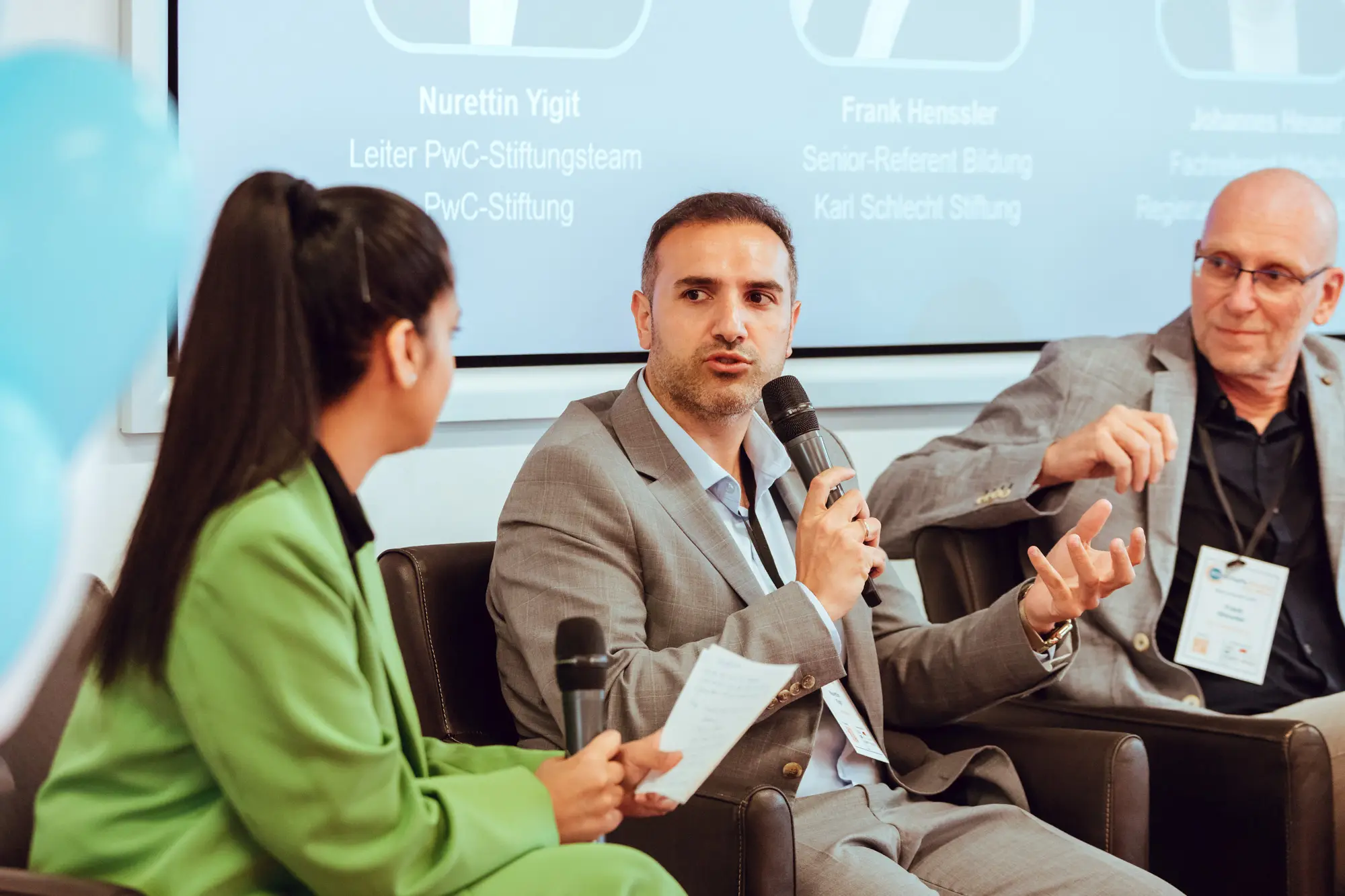 Podiumsgespräch mit Nurettin Yigit von der PwC-Stiftung und Frank Henseler von der Karl Schlecht Stiftung
